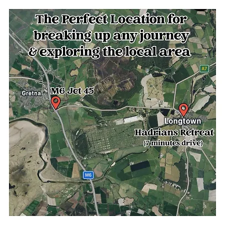 Hadrians Retreat, Cosy 1 Bed Flat - Near M6 Jct45, A75, Gretna & Carlisle דירה Longtown (Cumbria)